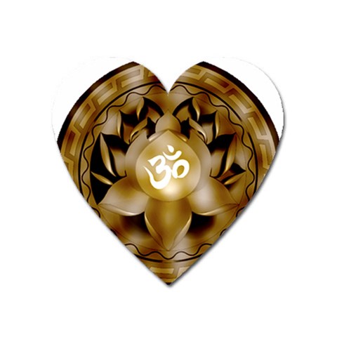 OM Lotus Magnet (Heart) from ArtsNow.com Front
