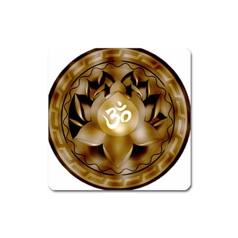 OM Lotus Magnet (Square) from ArtsNow.com Front