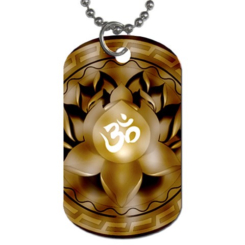 OM Lotus Dog Tag (Two Sides) from ArtsNow.com Front