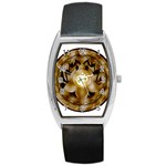 OM Lotus Barrel Style Metal Watch