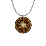 OM Lotus 1  Button Necklace