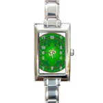 OM Lotus Rectangular Italian Charm Watch