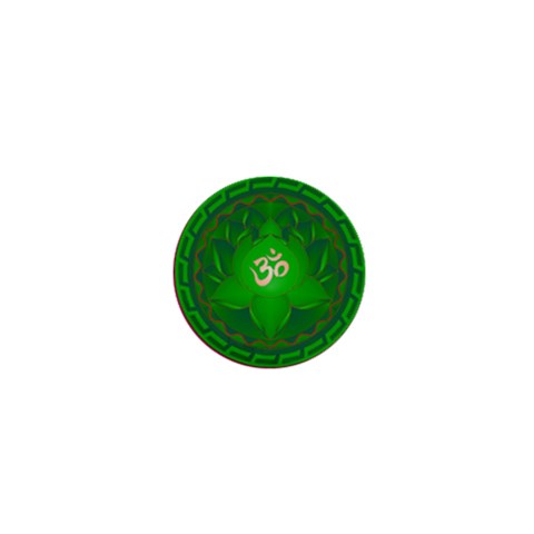 OM Lotus 1  Mini Magnet from ArtsNow.com Front