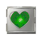 OM Lotus Mega Link Heart Italian Charm (18mm)