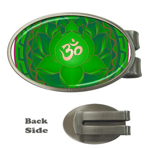 OM Lotus Money Clip (Oval) from ArtsNow.com Front