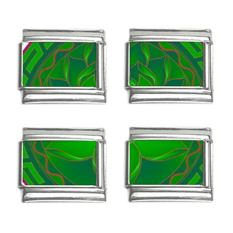 OM Lotus 9mm Italian Charm (4 pack) from ArtsNow.com Front