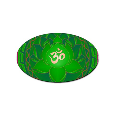 OM Lotus Sticker (Oval) from ArtsNow.com Front