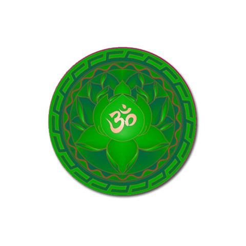OM Lotus Magnet 3  (Round) from ArtsNow.com Front