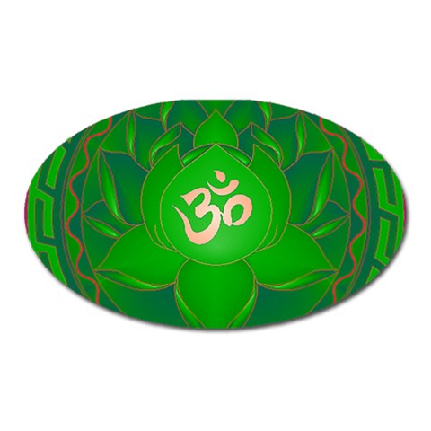 OM Lotus Magnet (Oval) from ArtsNow.com Front
