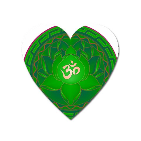 OM Lotus Magnet (Heart) from ArtsNow.com Front
