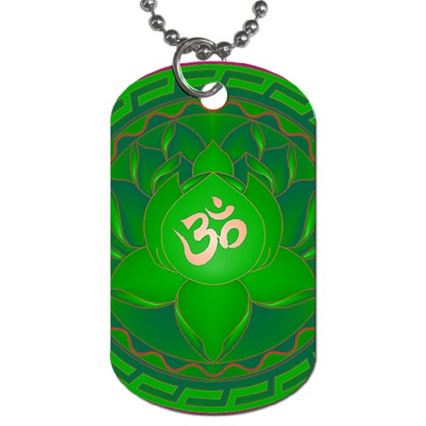 OM Lotus Dog Tag (One Side) from ArtsNow.com Front