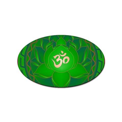 OM Lotus Sticker Oval (10 pack) from ArtsNow.com Front
