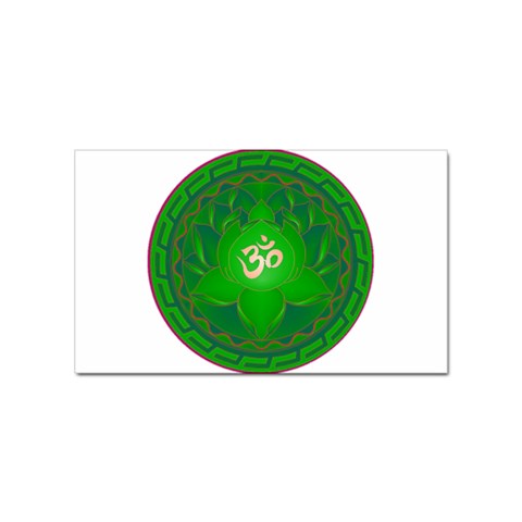 OM Lotus Sticker Rectangular (100 pack) from ArtsNow.com Front