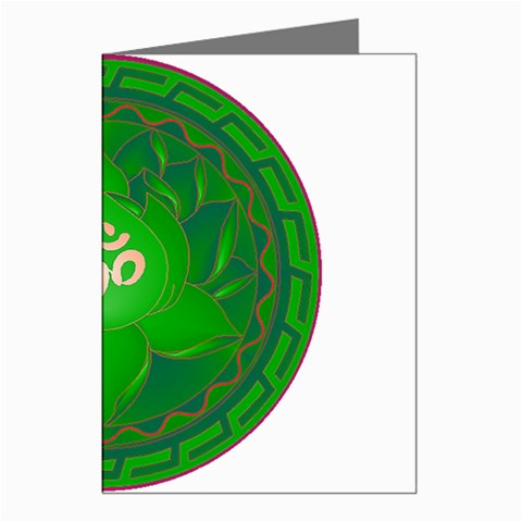 OM Lotus Greeting Cards (Pkg of 8) from ArtsNow.com Left