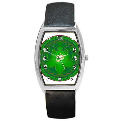 OM Lotus Barrel Style Metal Watch from ArtsNow.com Front