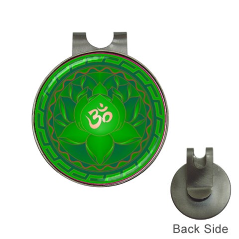 OM Lotus Golf Ball Marker Hat Clip from ArtsNow.com Front
