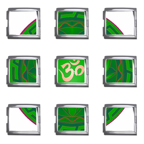 OM Lotus Mega Link Italian Charm (9 pack) from ArtsNow.com Front