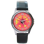 OM Lotus Round Metal Watch