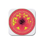 OM Lotus Rubber Square Coaster (4 pack)