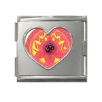 OM Lotus Mega Link Heart Italian Charm (18mm)