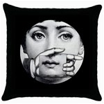 FORNASETTI ART THROW PILLOW CASE Throw Pillow Case (Black)