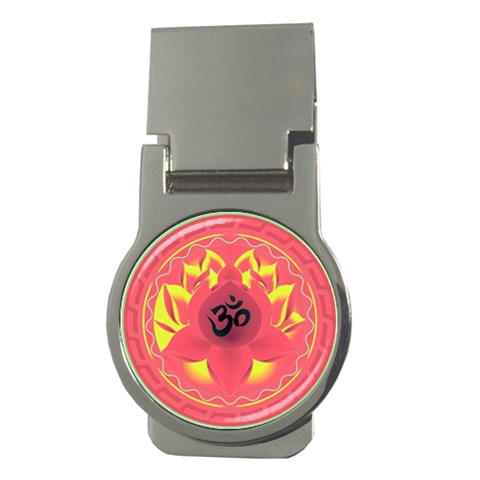 OM Lotus Money Clip (Round) from ArtsNow.com Front