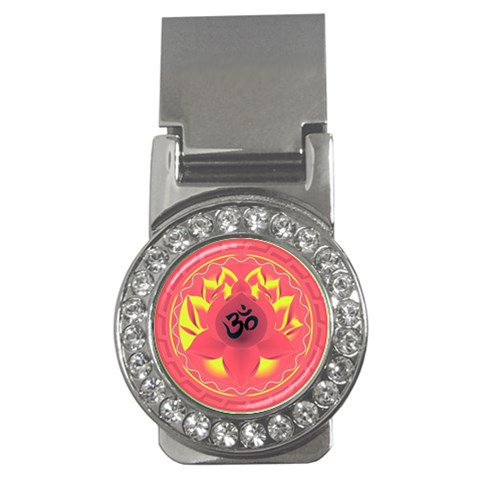 OM Lotus Money Clip (CZ) from ArtsNow.com Front