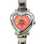 OM Lotus Heart Italian Charm Watch