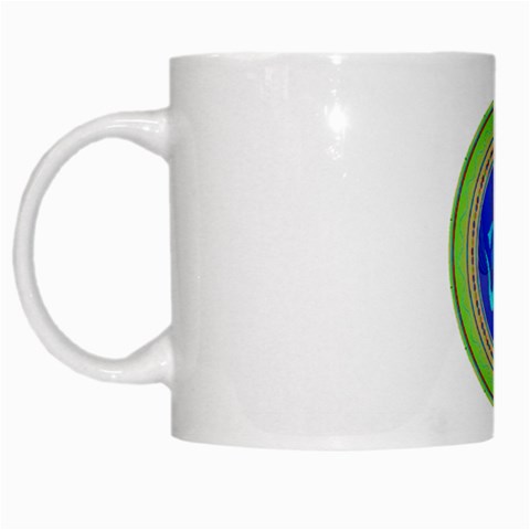 OM mandala White Mug from ArtsNow.com Left