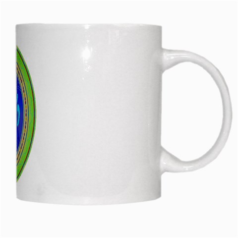 OM mandala White Mug from ArtsNow.com Right