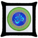 OM mandala Throw Pillow Case (Black)