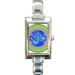 OM mandala Rectangular Italian Charm Watch