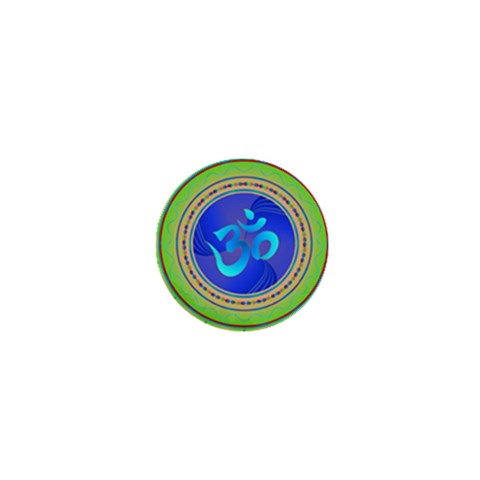 OM mandala 1  Mini Button from ArtsNow.com Front