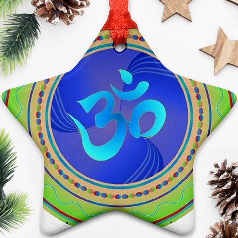 OM mandala Ornament (Star) from ArtsNow.com Front