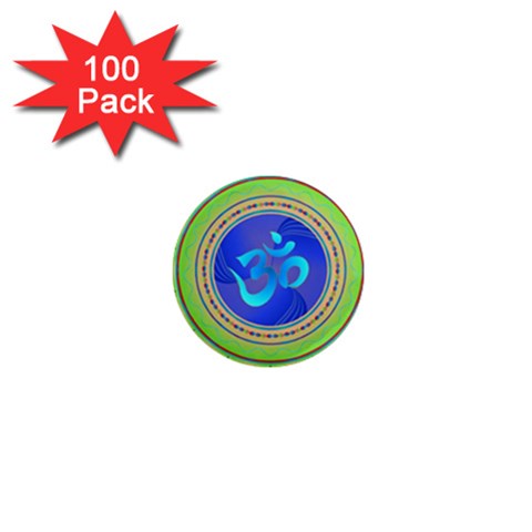 OM mandala 1  Mini Magnet (100 pack)  from ArtsNow.com Front