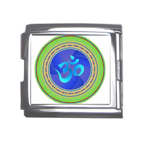 OM mandala Mega Link Italian Charm (18mm) from ArtsNow.com Front