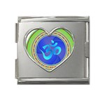 OM mandala Mega Link Heart Italian Charm (18mm)