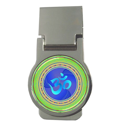 OM mandala Money Clip (Round) from ArtsNow.com Front