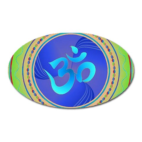 OM mandala Magnet (Oval) from ArtsNow.com Front
