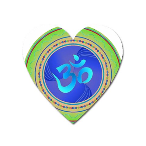 OM mandala Magnet (Heart) from ArtsNow.com Front