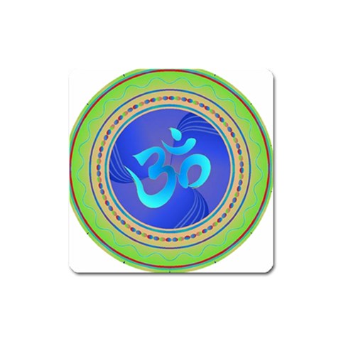 OM mandala Magnet (Square) from ArtsNow.com Front