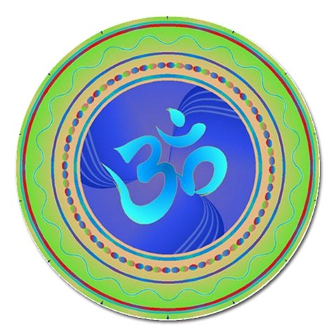 OM mandala Magnet 5  (Round) from ArtsNow.com Front