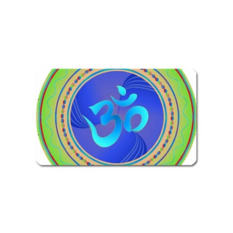 OM mandala Magnet (Name Card) from ArtsNow.com Front