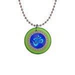 OM mandala 1  Button Necklace