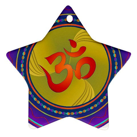 OM mandala Ornament (Star) from ArtsNow.com Front
