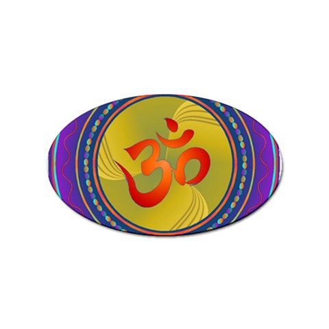 OM mandala Sticker (Oval) from ArtsNow.com Front