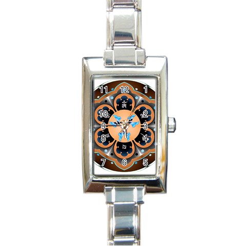 OMPH Rectangular Italian Charm Watch from ArtsNow.com Front