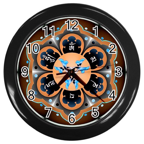 OMPH Wall Clock (Black with 12 black numbers) from ArtsNow.com Front