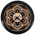 OMPH Wall Clock (Black with 4 white numbers)