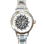 OMPH B&W Round Italian Charm Watch